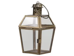 Chic Antique Laternen-Laterne aus Eisen und Glas