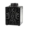 Chic Antique Laternen-Laterne eckig mit Muster