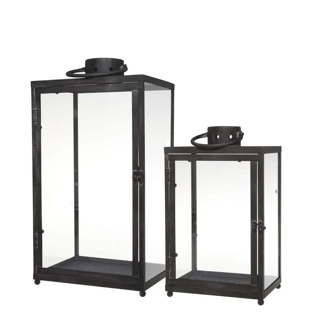 Chic Antique Laternen-Laterne 2er Set aus Metall