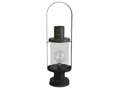 Chic Antique Led-Kerzen & Led-Laternen|Laternen-Laterne mit Glühbirne & Timer