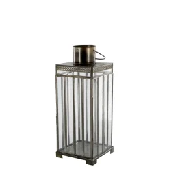 Chic Antique Laternen-Laterne mit Muster, Antik Messing
