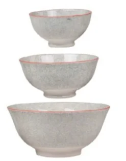 Chic Antique Schüsseln & Schalen|Geschirr & Tischdeko Skandinavisch-Latteschüssel mit Muster 3er Set
