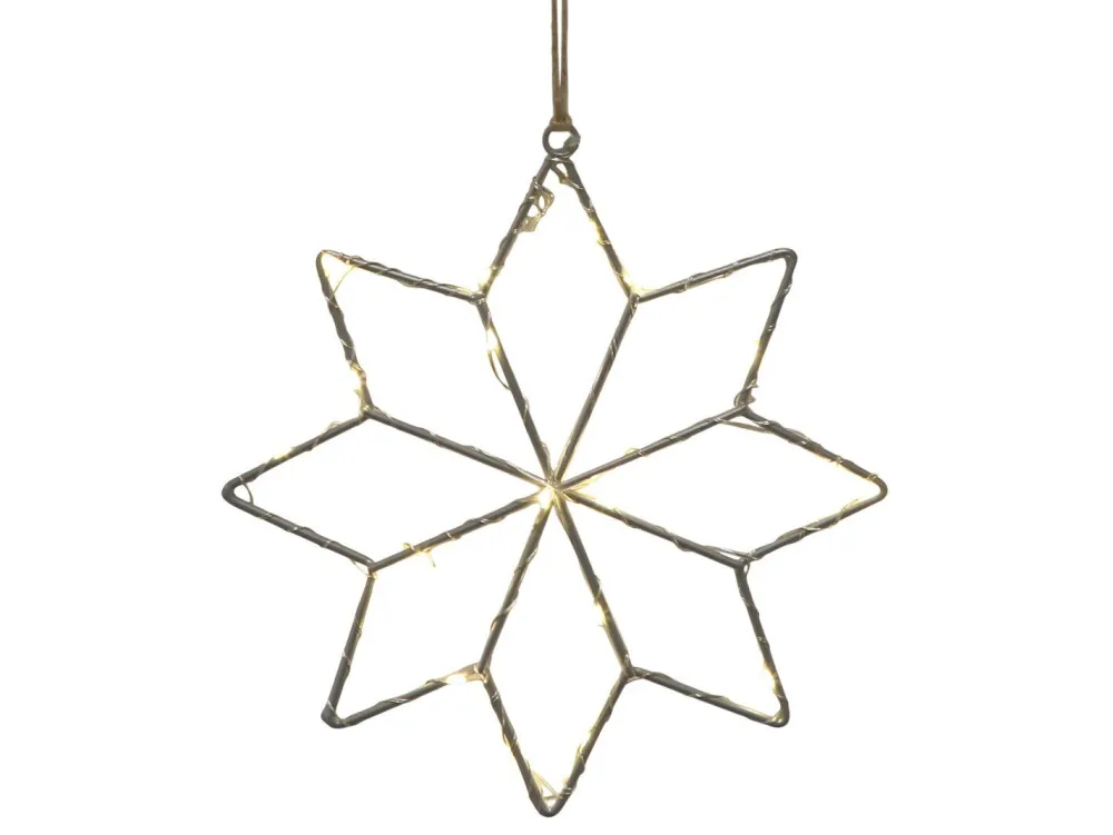 Chic Antique Weihnachtsdeko-LED Stern drinnen & draußen
