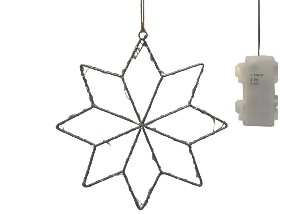 Chic Antique Weihnachtsdeko-LED Stern drinnen & draußen