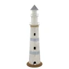 Chic Antique Led-Kerzen & Led-Laternen|Lichthäuser, Keramik-Häuschen-Leuchtturm mit LED