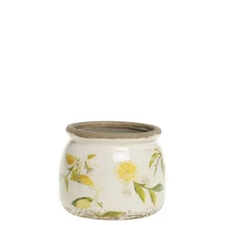 Chic Antique Blumentöpfe & Übertöpfe-Limone runder Blumentopf mit Rand
