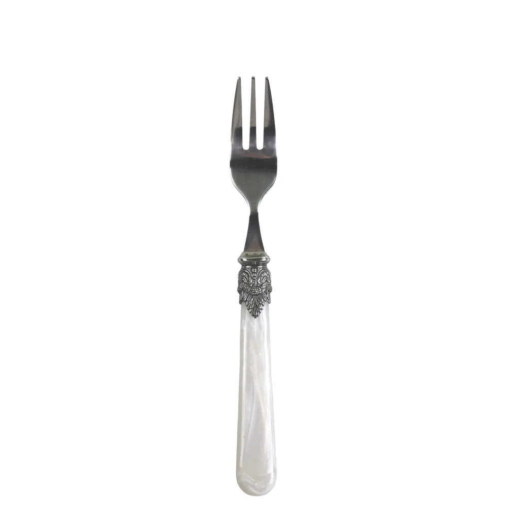 Chic Antique Besteck|Geschirr & Tischdeko Skandinavisch-Linas Kuchengabel mit silber Deko