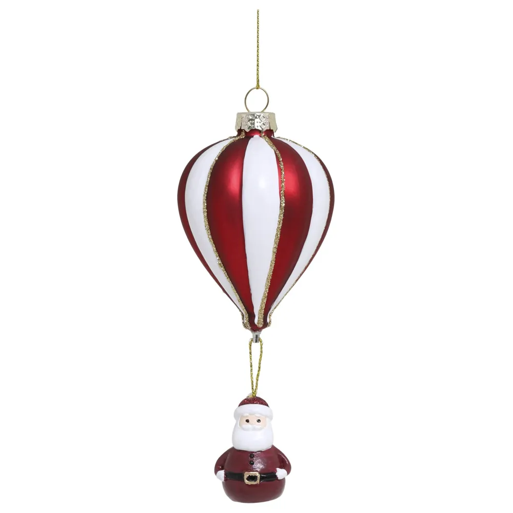 Chic Antique Weihnachtsdeko-Luftballon mit Weihnachtsmann zum Aufhängen