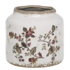 Chic Antique Gartendekoration|Töpfe Und Pflanzgefäße-Nancy Blumentopf Typ 2 mit Blumenmotiv