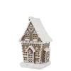 Chic Antique Lichthäuser, Keramik-Häuschen|Led-Kerzen & Led-Laternen-Noël Lebkuchenhaus mit LED