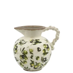 Chic Antique Vasen-Olive Kanne mit Olivenmuster