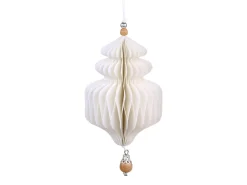 Chic Antique Dekohänger & Girlanden|Weihnachtsdeko-Ornament aus Papier mit Holzperle