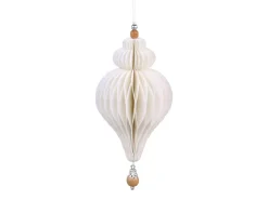 Chic Antique Dekohänger & Girlanden|Weihnachtsdeko-Ornament aus Papier mit Holzperle