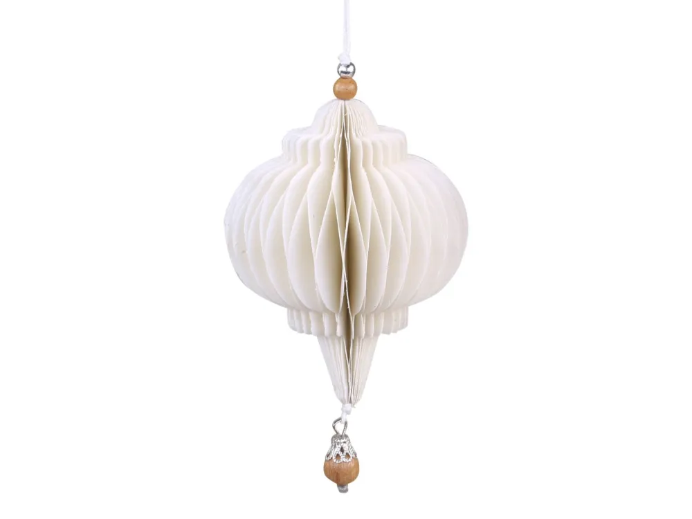 Chic Antique Dekohänger & Girlanden|Weihnachtsdeko-Ornament aus Papier mit Holzperle