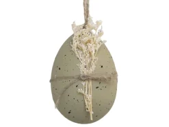 Chic Antique Oster-Deko|Dekohänger & Girlanden-Osterei mit getrockneten Blumen