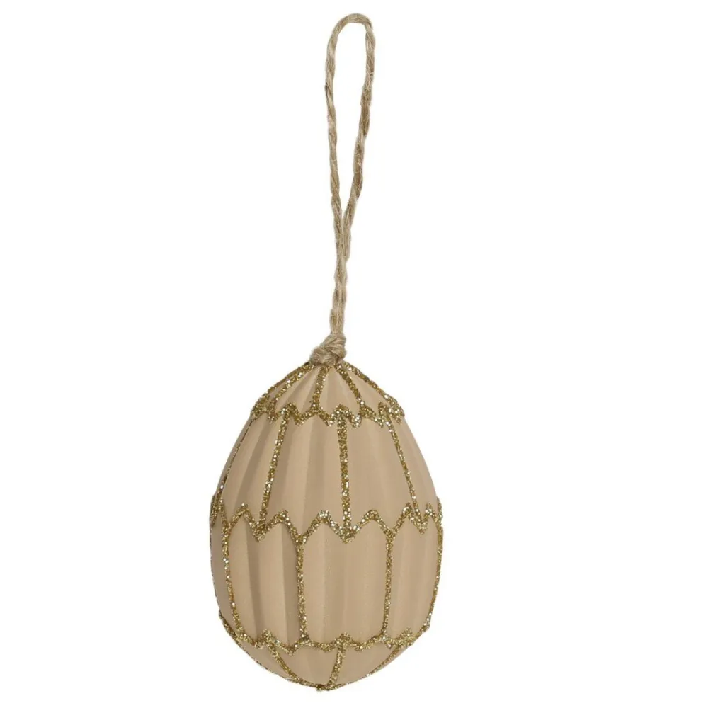 Chic Antique Oster-Deko-Osterei mit Glitzer