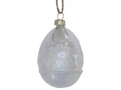 Chic Antique Oster-Deko|Dekohänger & Girlanden-Osterei mit Muster aus Glas