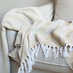 Chic Antique Decken & Plaids-Plaid Decke Aix aus recycelter Baumwolle