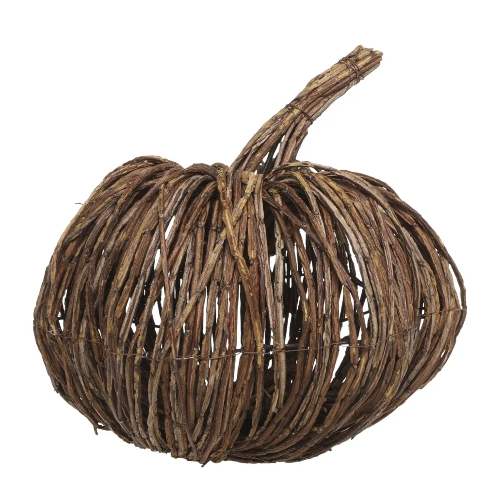 Chic Antique Herbstdeko|Gartendekoration-Rattan Kürbis