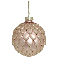 Chic Antique Weihnachtsdeko-Rosa Weihnachtskugel aus Glas