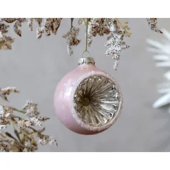 Chic Antique Weihnachtsdeko-Rosa Weihnachtskugel aus Glas