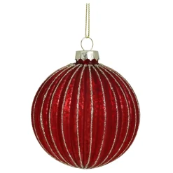 Chic Antique Weihnachtsdeko-Rote Weihnachtskugel aus Glas