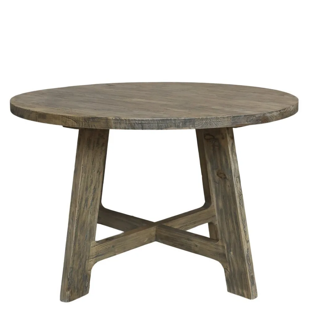 Chic Antique Beistelltische & Couchtische|Esstische-Runder Esstisch aus Recyclingholz