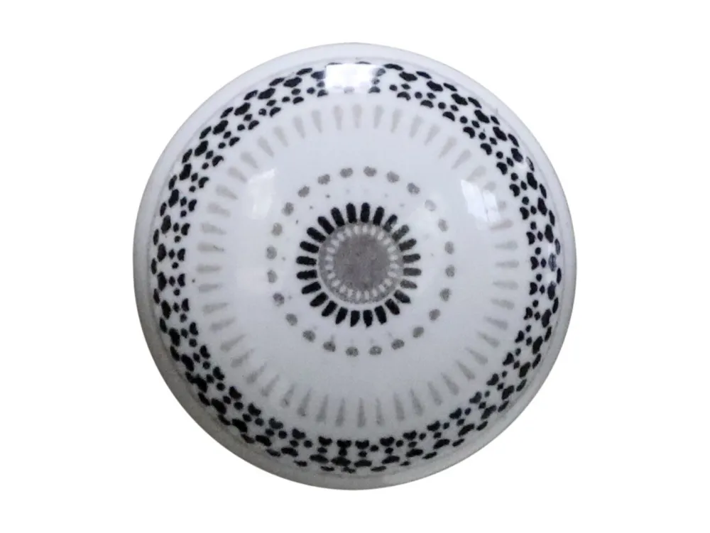 Chic Antique Griffe, Haken & Hakenleisten-Runder Griff mit Muster