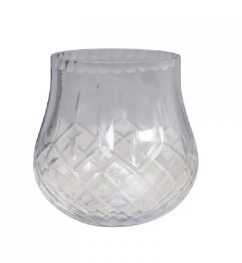 Chic Antique Teelichthalter-Rundlicher Teelichthalter mit Schliff