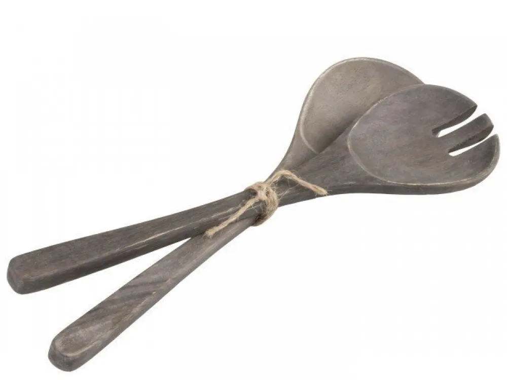 Chic Antique Salatschüsseln & Salatbesteck|Geschirr & Tischdeko Skandinavisch-Salatbesteck Laon 2er Set aus Mangoholz