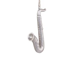 Chic Antique Dekohänger & Girlanden|Weihnachtsdeko-Saxophon Anhänger mit Glitzer