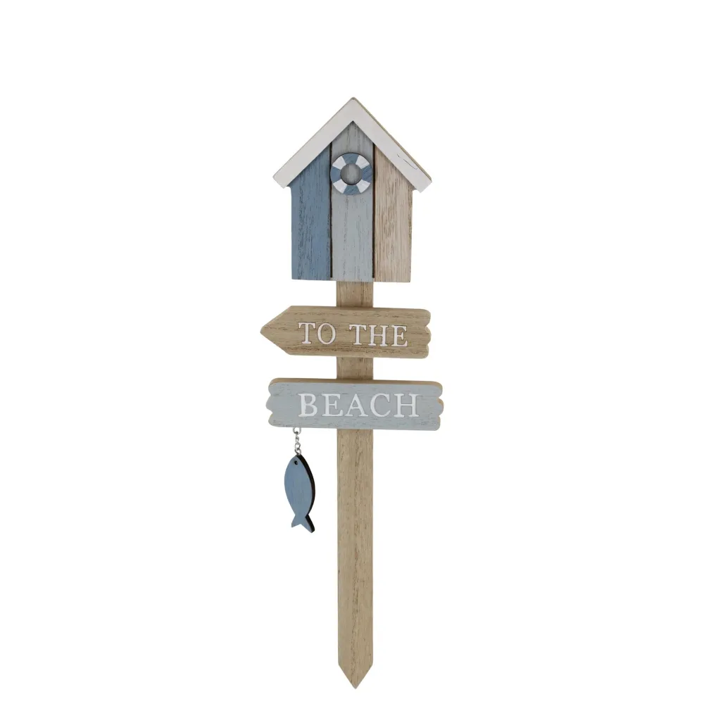 Chic Antique Gartendekoration|Schilder, Wandbilder & Poster-Schild To the Beach