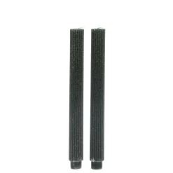 Chic Antique Kerzen-Stabkerze mit Rillen und Glitzer 2er-Set