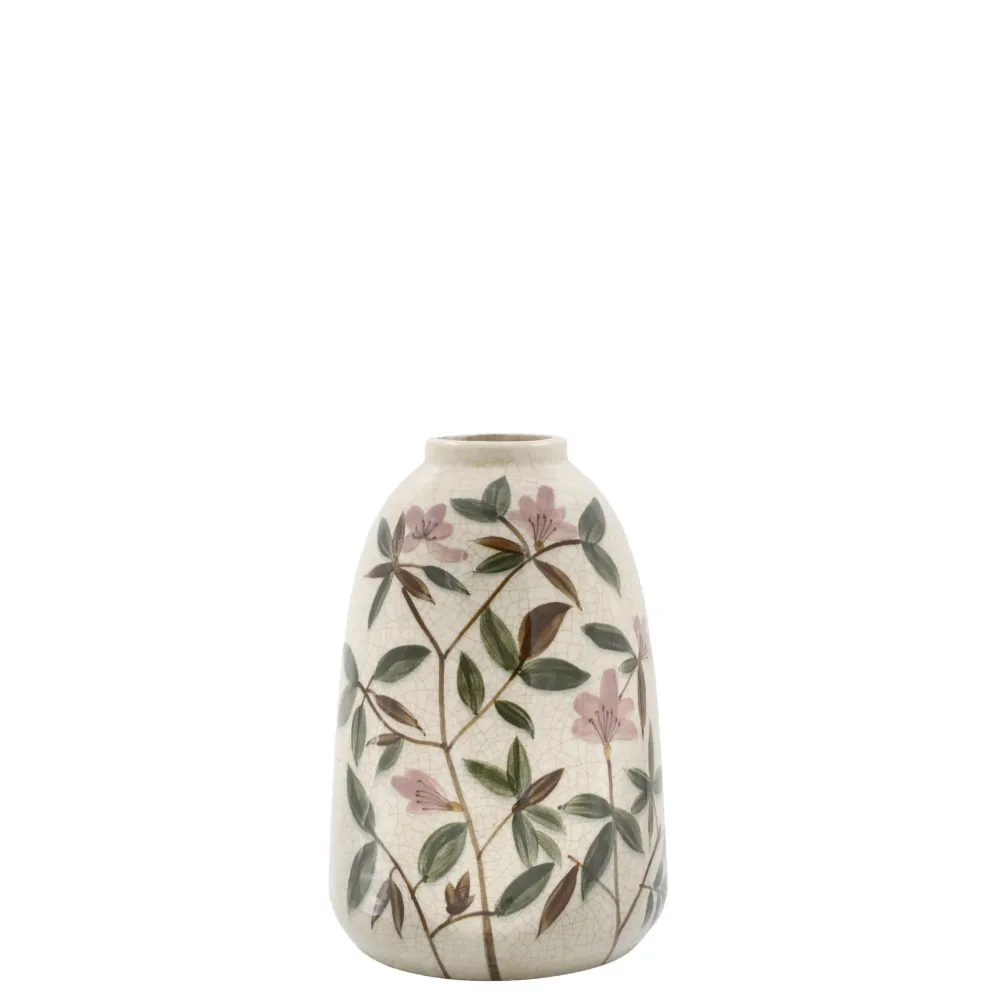 Chic Antique Vasen-Steingut Vase mit Blumenmotiv 2