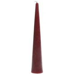 Chic Antique Weihnachtsdeko|Kerzen-Stumpenkerze Kegel mit Glitzer