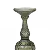 Chic Antique Kerzenhalter Für Stumpenkerzen-Stumpenkerzenständer mit Diamantschnitt olive