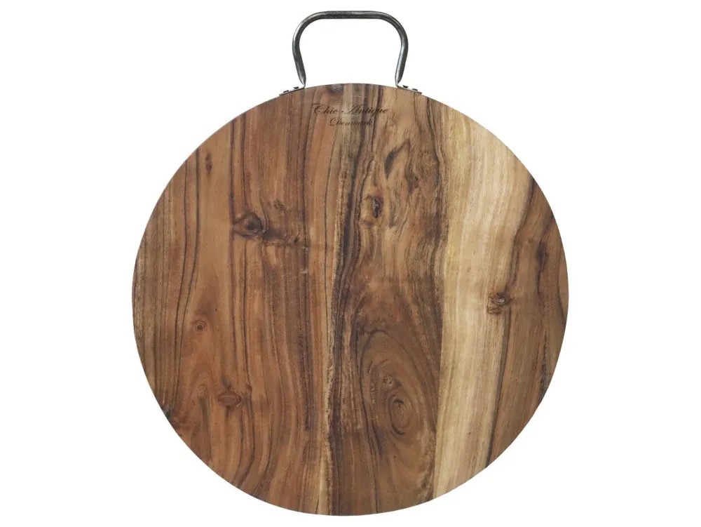 Chic Antique Schneidebretter-Tapasbrett Laon mit Eisengriff