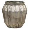 Chic Antique Teelichthalter-Teelichthalter Diamant Muster aus Glas