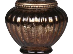 Chic Antique Teelichthalter-Teelichthalter mit Perlenrand glänzend