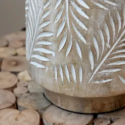 Chic Antique Tischlampen-Tischlampe mit Holzfuss und Lampenschirm