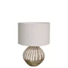 Chic Antique Tischlampen-Tischlampe mit Muster und Leinen Lampenschirm