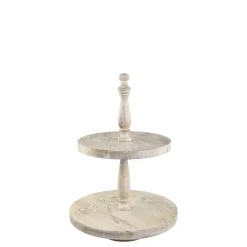 Chic Antique Etageren & Kuchenplatten|Geschirr & Tischdeko Skandinavisch-Tours Etagere mit Schnitzereien