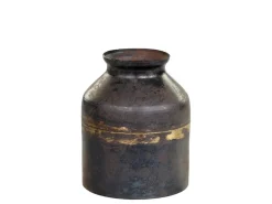Chic Antique Vasen-Vase aus Eisen, schwarz