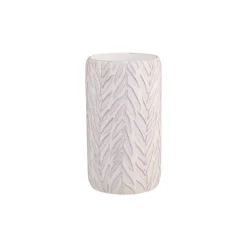 Chic Antique Vasen-Vase aus Zement mit Blattmuster