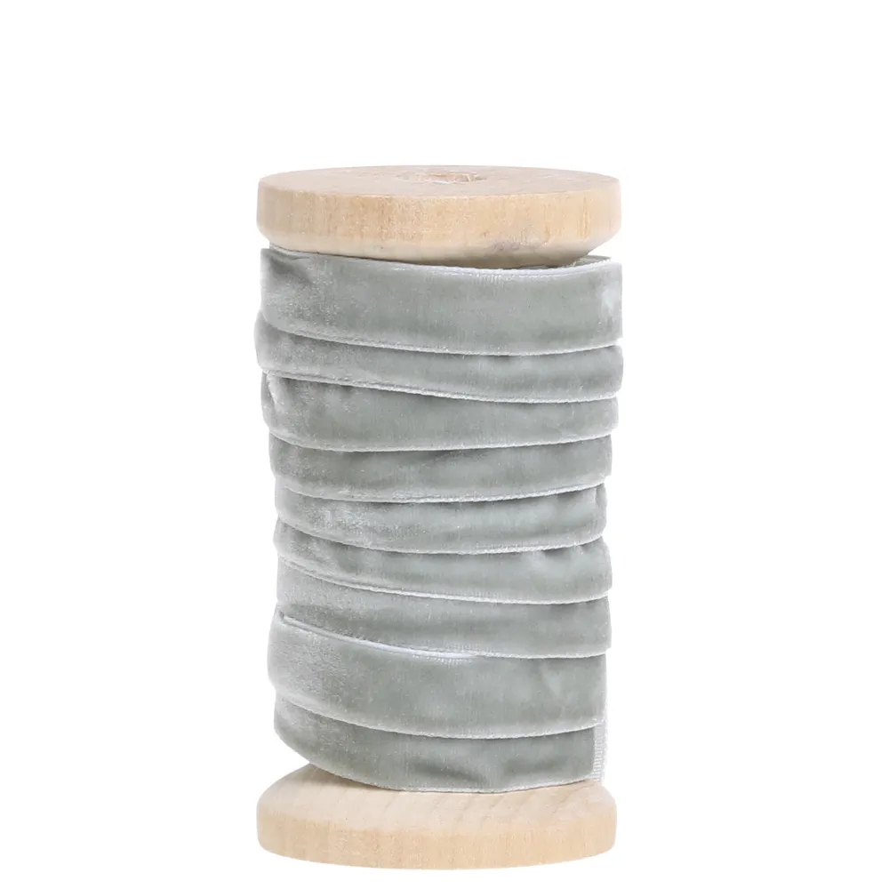 Chic Antique Einpacken, Verpacken-Velourband auf Holzspule, Dekoband