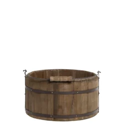Chic Antique Blumentöpfe & Übertöpfe-Vintage Eimer aus Holz mit Griff