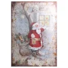 Chic Antique Weihnachtsdeko-Vintage Schild mit Weihnachtsmann