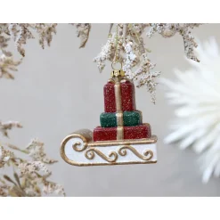 Chic Antique Weihnachtsdeko-Vintage Schlitten Aufhänger