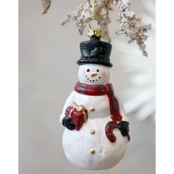 Chic Antique Weihnachtsdeko-Vintage Schneemann Figur zum Aufhängen