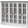 Chic Antique Schränke-Vitrine mit 6 Türen und schwarzem Top